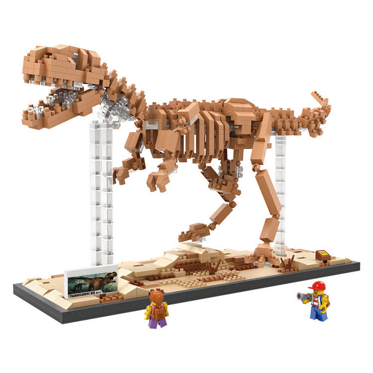 LOZ Diamond Blocks T Rex Dinosaur Fossil Skull Animal Model Set Toys