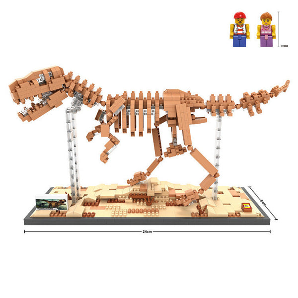 LOZ Diamond Blocks T Rex Dinosaur Fossil Skull Animal Model Set Toys