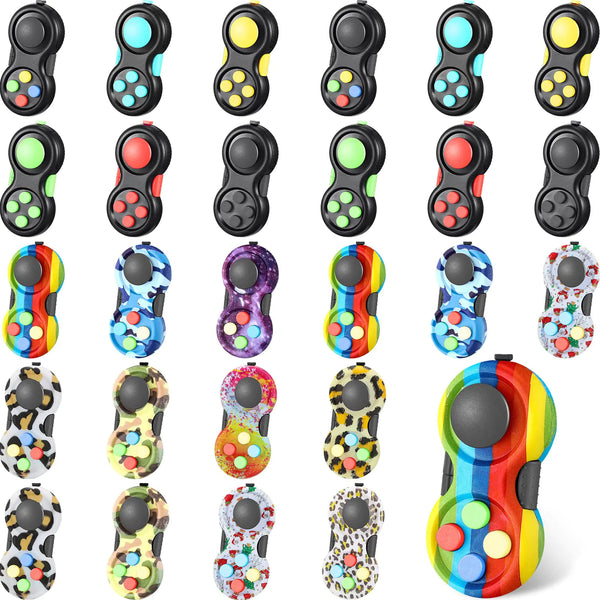 30 Pcs Pad Mini Controller Handheld Game Controller Toy 8 Functions Clicker Classic Controller Game Pad for Adult Teens Anxiety and Stress Relief(Classic Style)