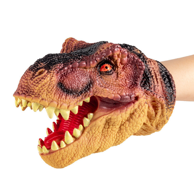Simulation Dinosaur Tyrannosaurus Rex Gloves Soft Rubber Animal Model