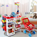 Keezi Kids Pretend Role Play Supermarket 24 Piece Playset Cash