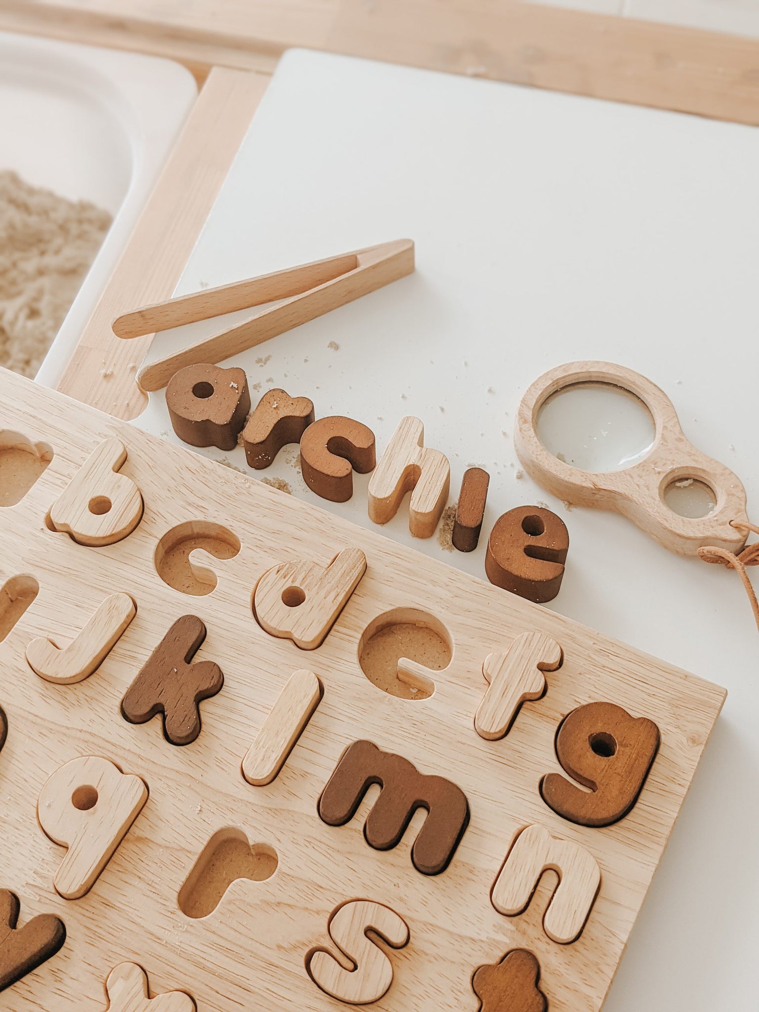 QToys Australia Natural lower case letter puzzle