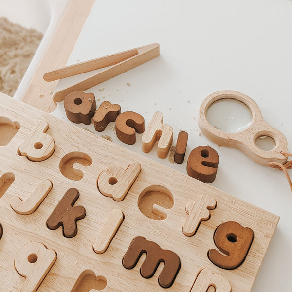 QToys Australia Natural lower case letter puzzle