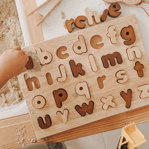 QToys Australia Natural lower case letter puzzle