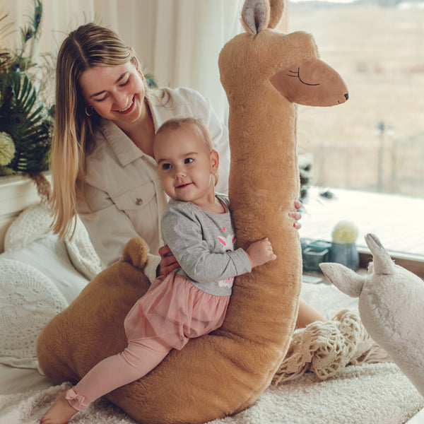 Giant Plush Toy Alpaca, rust
