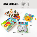 Wooden Toddler Spelling Puzzle Set (10-Pack) - Tottotoy – Smart Fun Toys