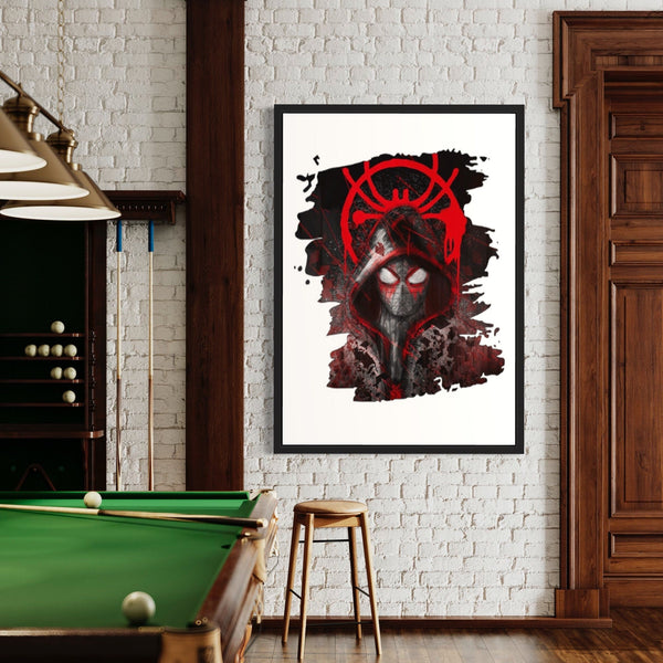 Hood Wearing Spider Man Print